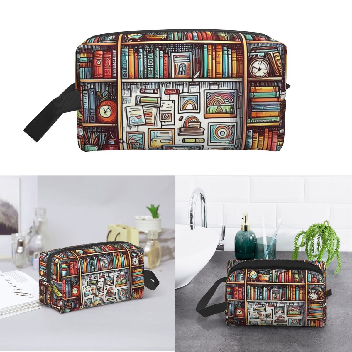Beauty Book Makeup Kit - 만화책 책장 모양 메이크업 가방 화장품