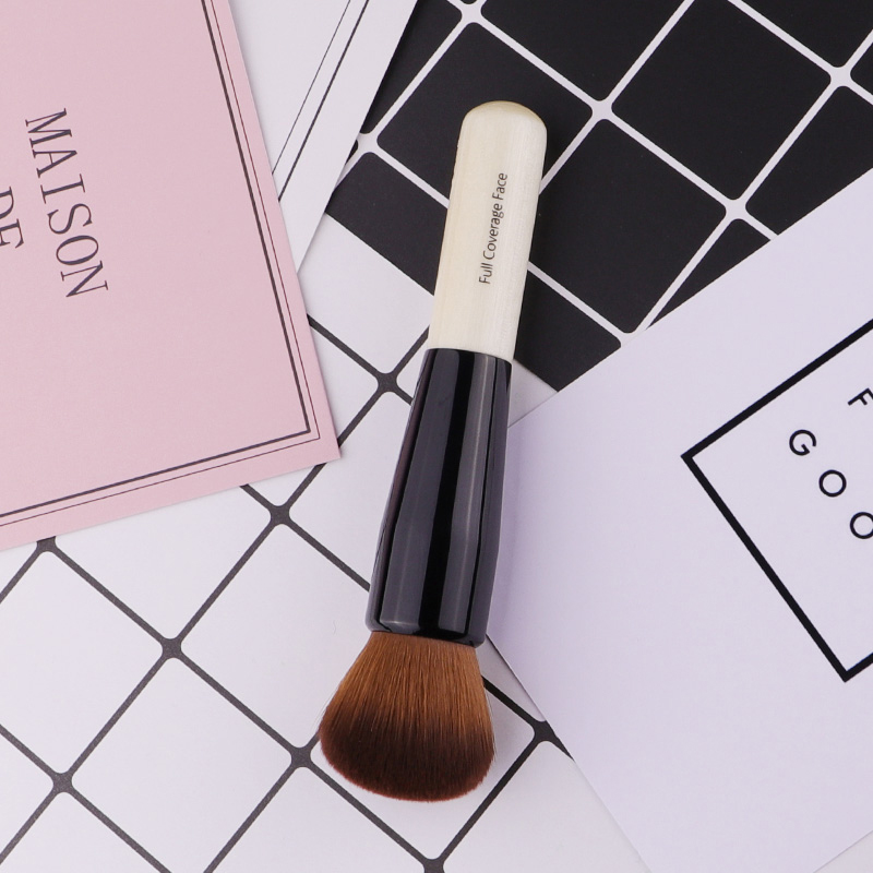 Concealer Full Coverage - 파우더 메이크업 브러쉬 나무 손잡이 조밀하고
