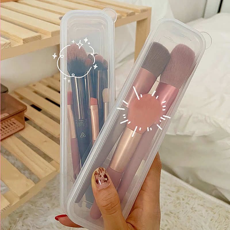 Beauty Makeup Box - 메이크업 브러쉬 주최자 투명 커버 눈썹