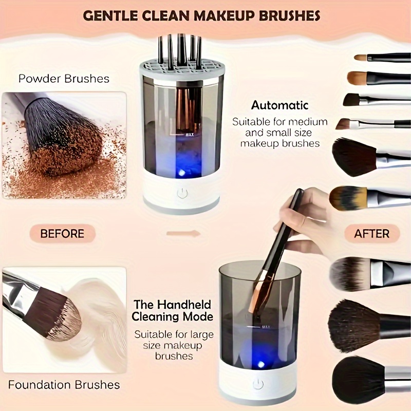 자동 전동 메이크업 브러쉬 클리너 USB 플러그 휴대용 - Beauty Home Makeup 리뷰 및 가격