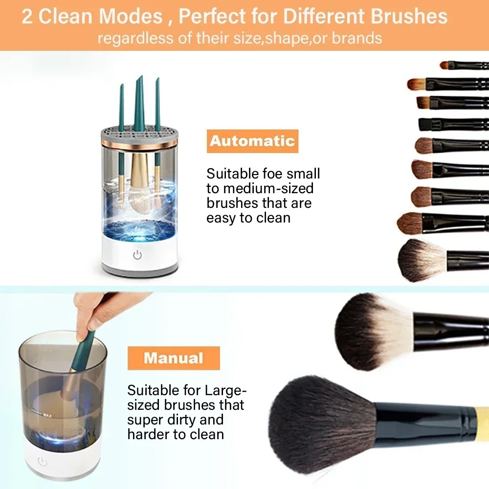 자동 전동 메이크업 브러쉬 클리너 USB 플러그 휴대용 - Beauty Home Makeup 리뷰 및 가격