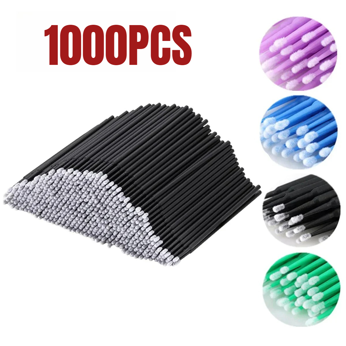 1000/500PCS 속눈썹 청소 브러시 ​​매우 다채 - Beauty Home Makeup 리뷰 및 가격