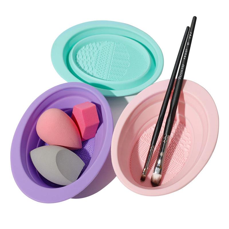 부드러운 실리콘 메이크업 브러쉬 클리너 접이식 파우더  - Beauty Makeup Kit 리뷰 및 가격