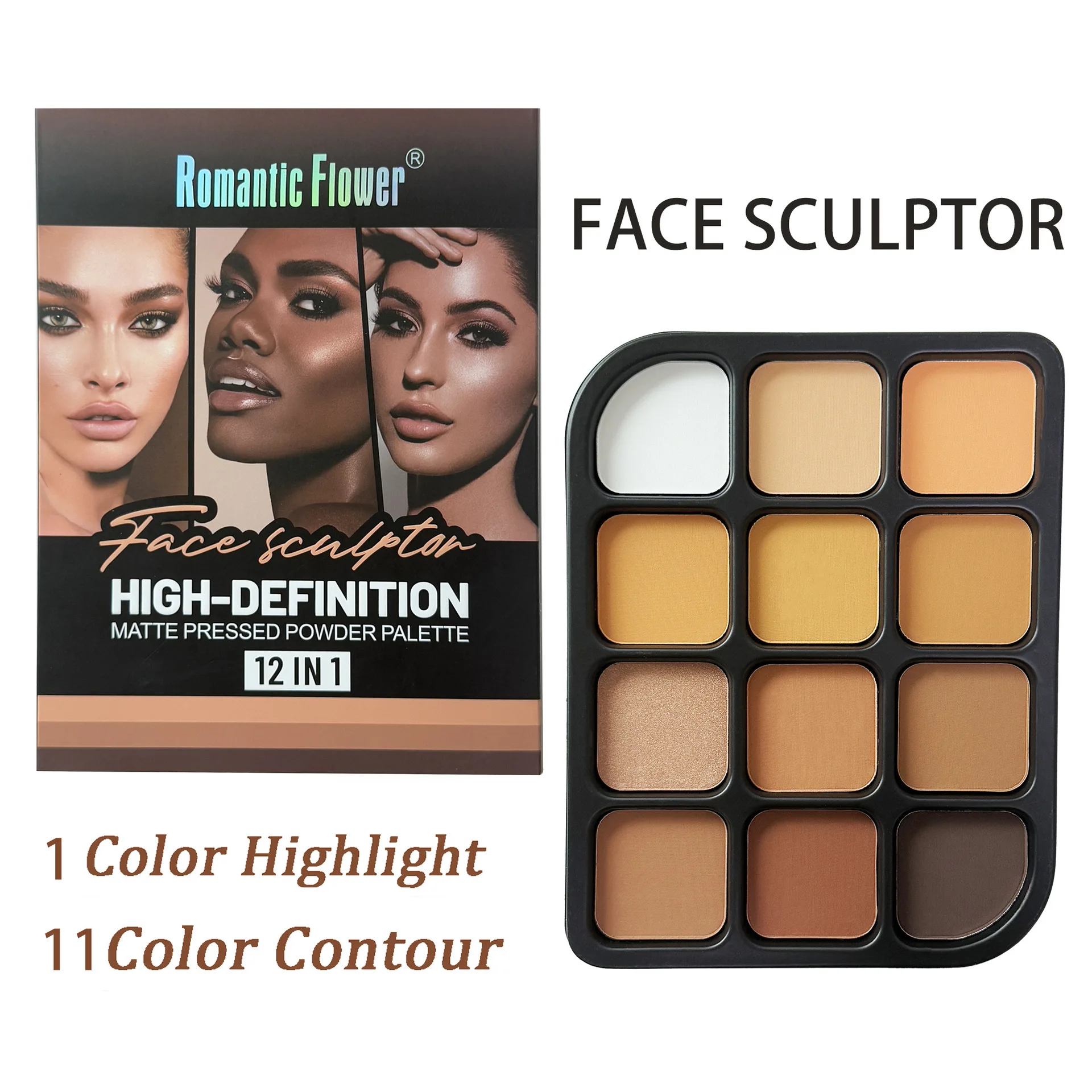 딥 스킨 12색 매트 컨투어 팔레트 - 풀 커버리지 올 - Concealer Full Coverage 리뷰 및 가격