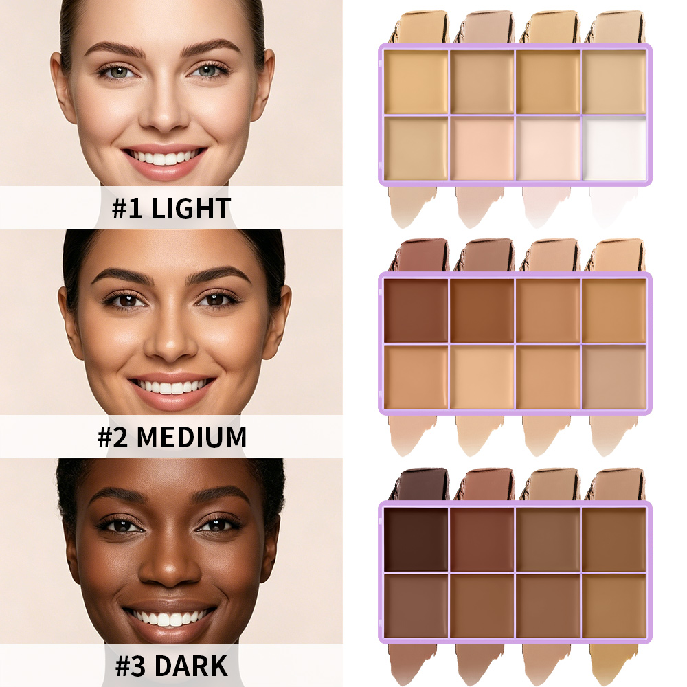 2개입 8가지 색상 컨실러 팔레트, 풀 커버리지, 방수 - Concealer Full Coverage 리뷰 및 가격