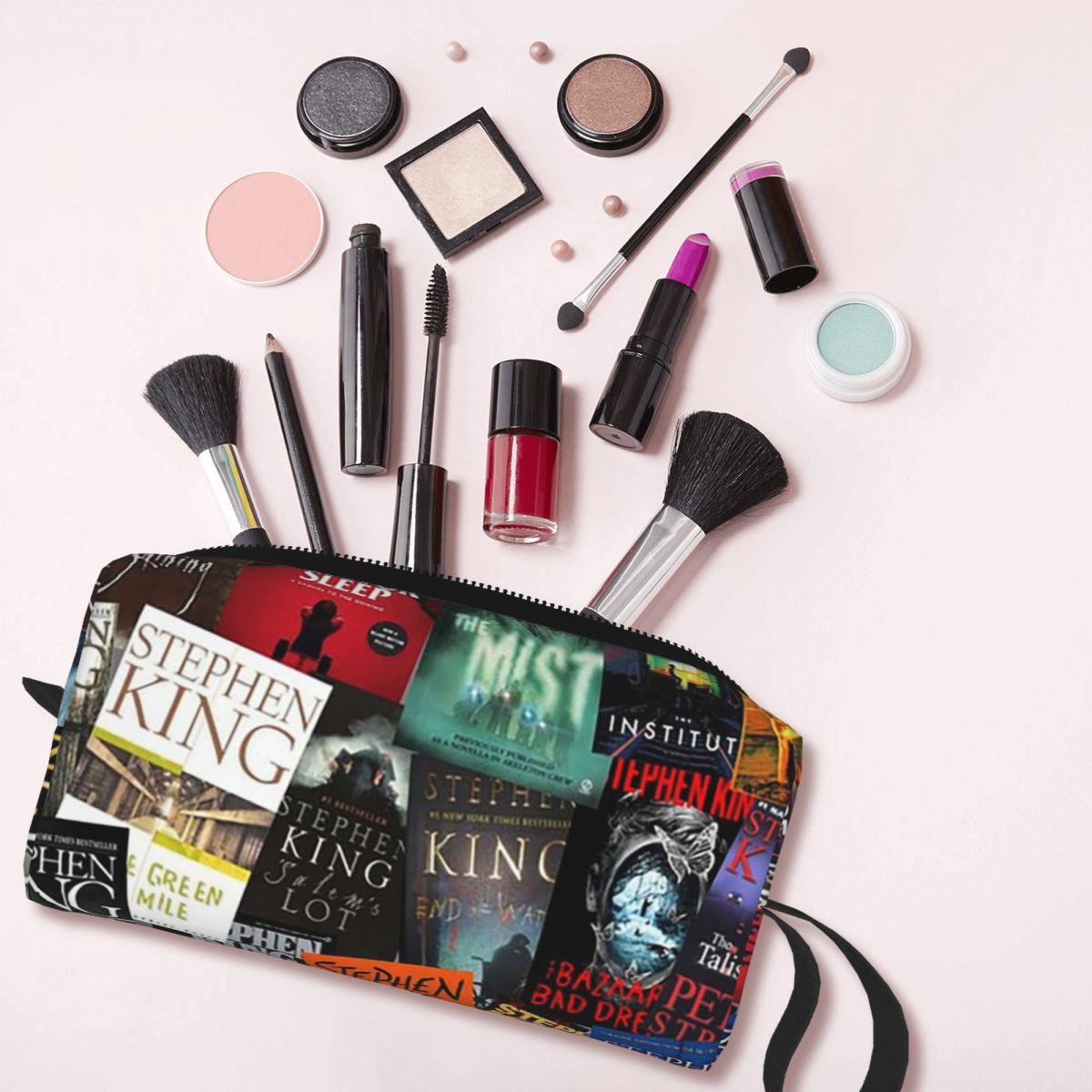 스티븐 킹 북 커버 호러 북웜 메이크업 가방 여성용 화 - Beauty Book Makeup Kit 리뷰 및 가격