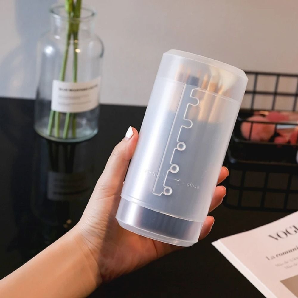 투명 메이크업 브러시 홀더 높이 조절 가능 먼지 방지  - Beauty Makeup Box 리뷰 및 가격