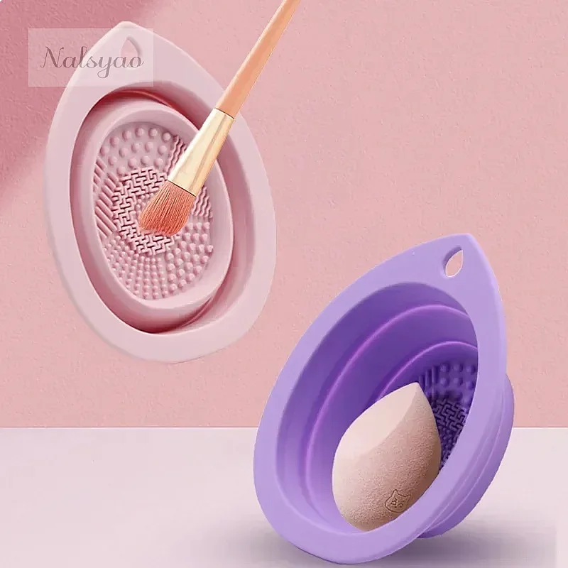 실리콘 접이식 메이크업 브러쉬 클리너 박스, 파우더 퍼 - Beauty Home Makeup 리뷰 및 가격